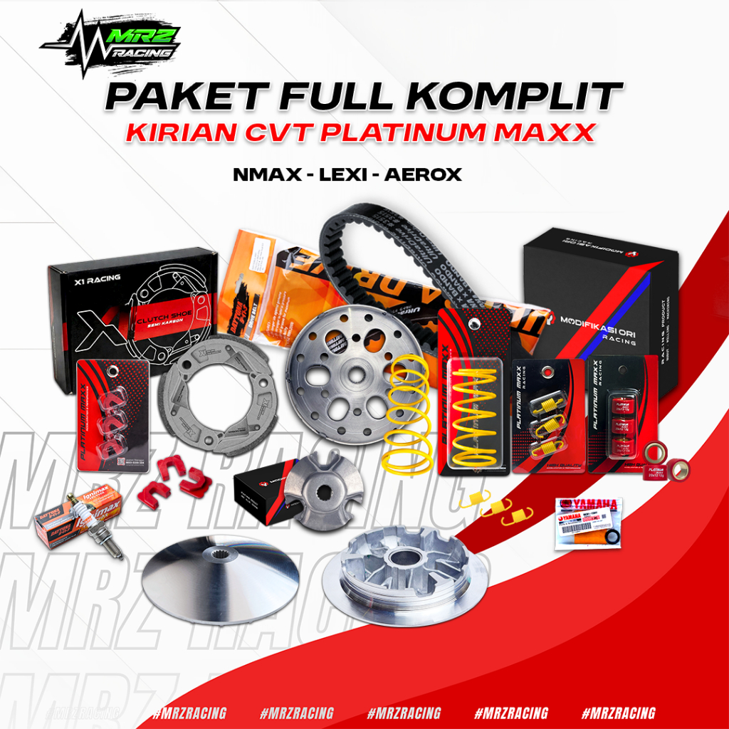 PAKET CVT FULL KOMPLIT NMAX 155 - UPGRADE CVT YAMAHA AEROX RACING ORI - VBELT RACING
