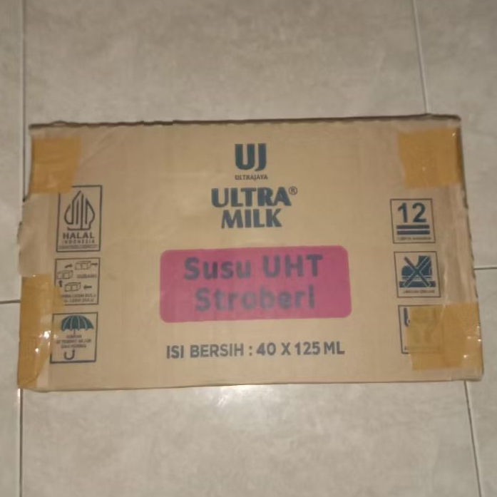 Ultra Milk UHT Full Cream 125Ml Dus, Ultra Milk UHT Stroberi 125Ml Dus, Ultra Milk UHT Cokelat 125Ml