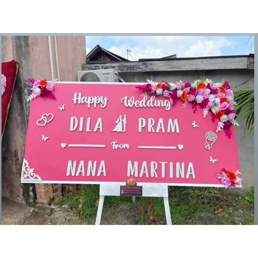 RENTAL / SEWA PAPAN BUNGA RUSTIC PAPAN BUNGA RUSTIK LENGKAP