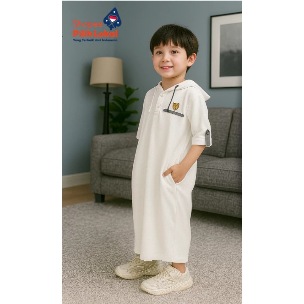 Jubah Anak Laki Laki Baju Gamis Anak Laki Laki 1-14 Tahun Katun Premium