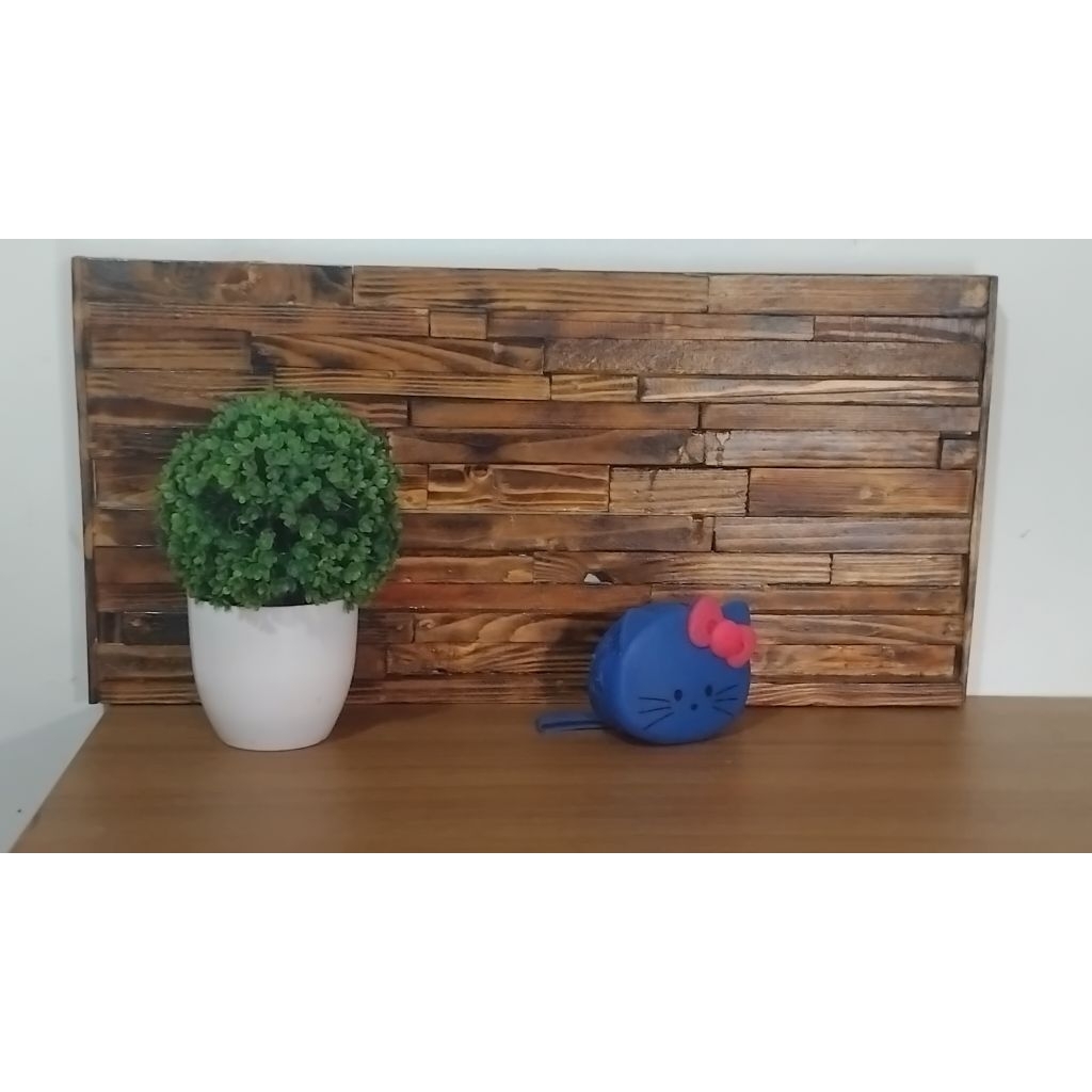 Hiasan  kayu mini / bacdrop mini potongan kayu unik