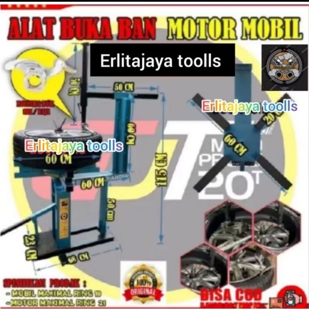 Alat Buka Ban Mobil dan Ban Motor, Tyre Changer Manual
