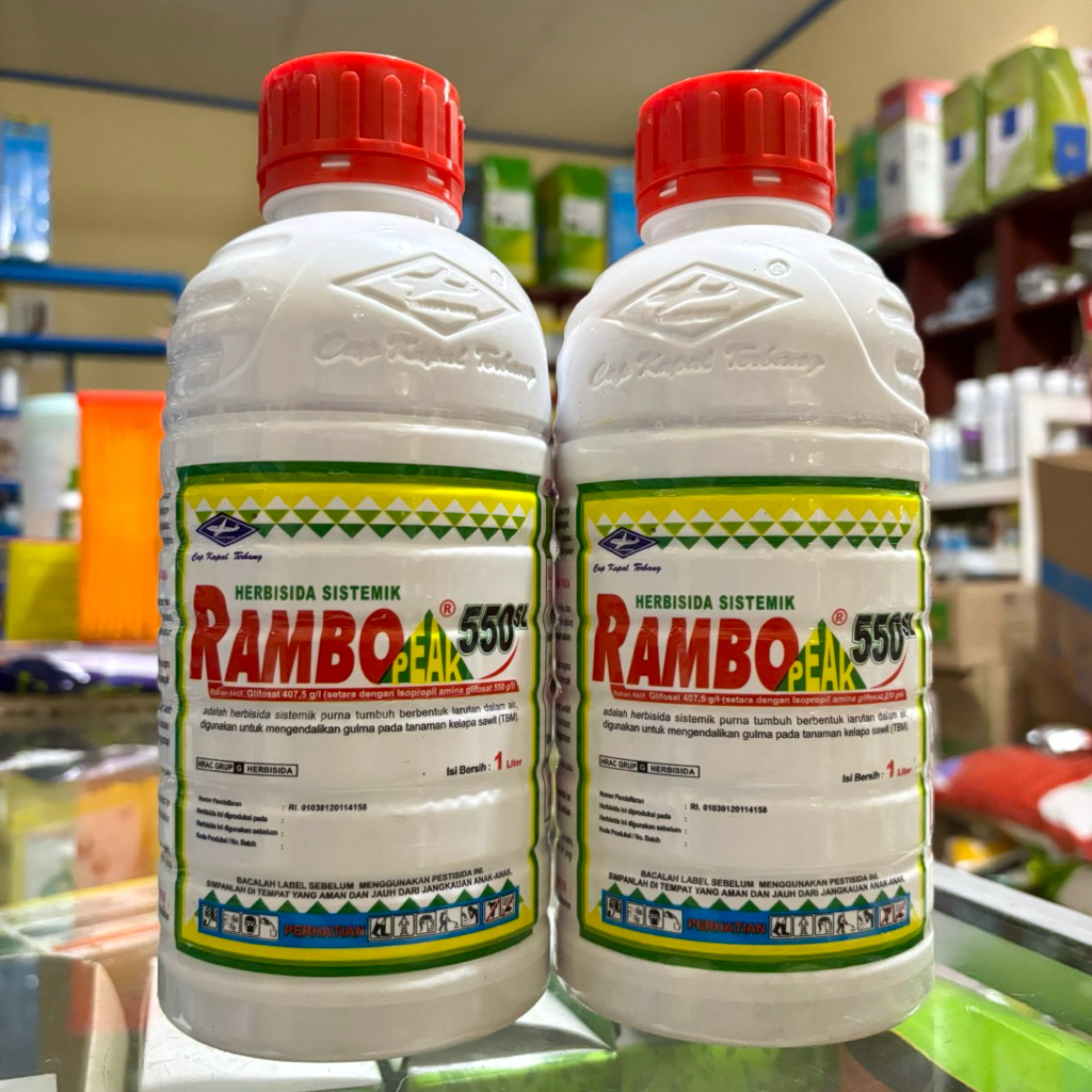 Hebisida RAMBO PEAK 550 SL 1 Liter - Rambo Peak Herbisida Sistemik Pembasmi Segala Jenis Rumput Memb