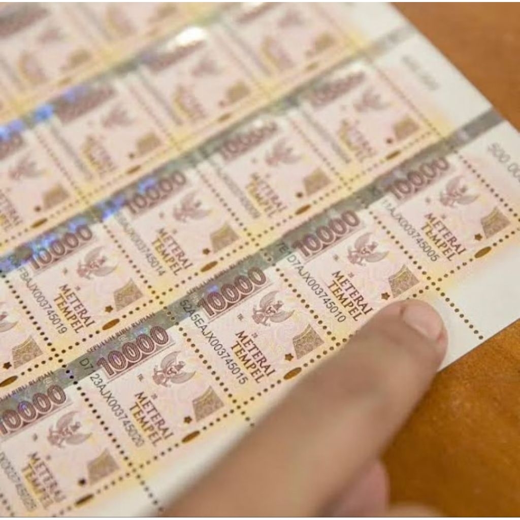 Materai 10000 Materai tempel 40 keping