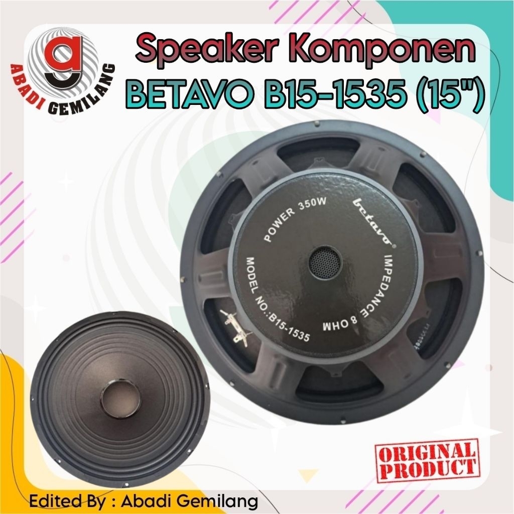 Speaker Komponen BETAVO B15-1535 15inch/Speaker Komponen BETAVO B151535 ORIGINAL