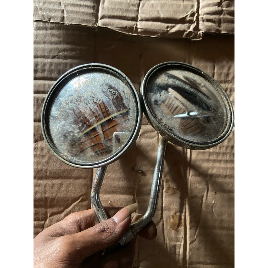 SPION BULAT RETRO CLASSIC VARIASI CB/GL/MEGAPRO/TIGER/SUPRA/METIC HONDA