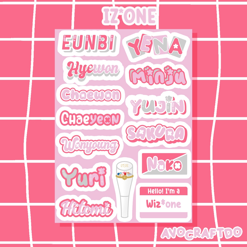 [ AVOCRAFTDO ] Sticker Kpop Iz*one Izone die cut