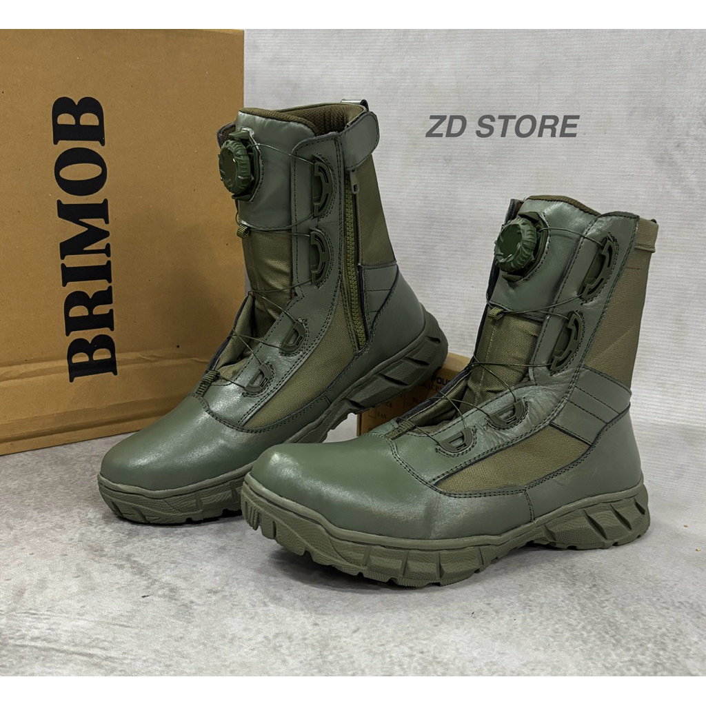 SEPATU PDL HIJAU BRIMOB PUTER/SEPATU PDL TACTICAL HIJAU BRIMOB PUTAR