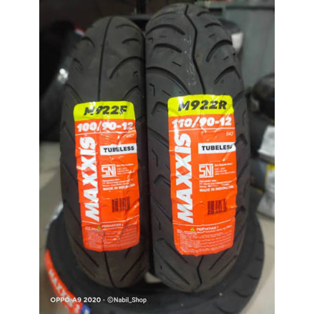 ban motor maxxis ukuran 100/90 dan 110/90 ring 12