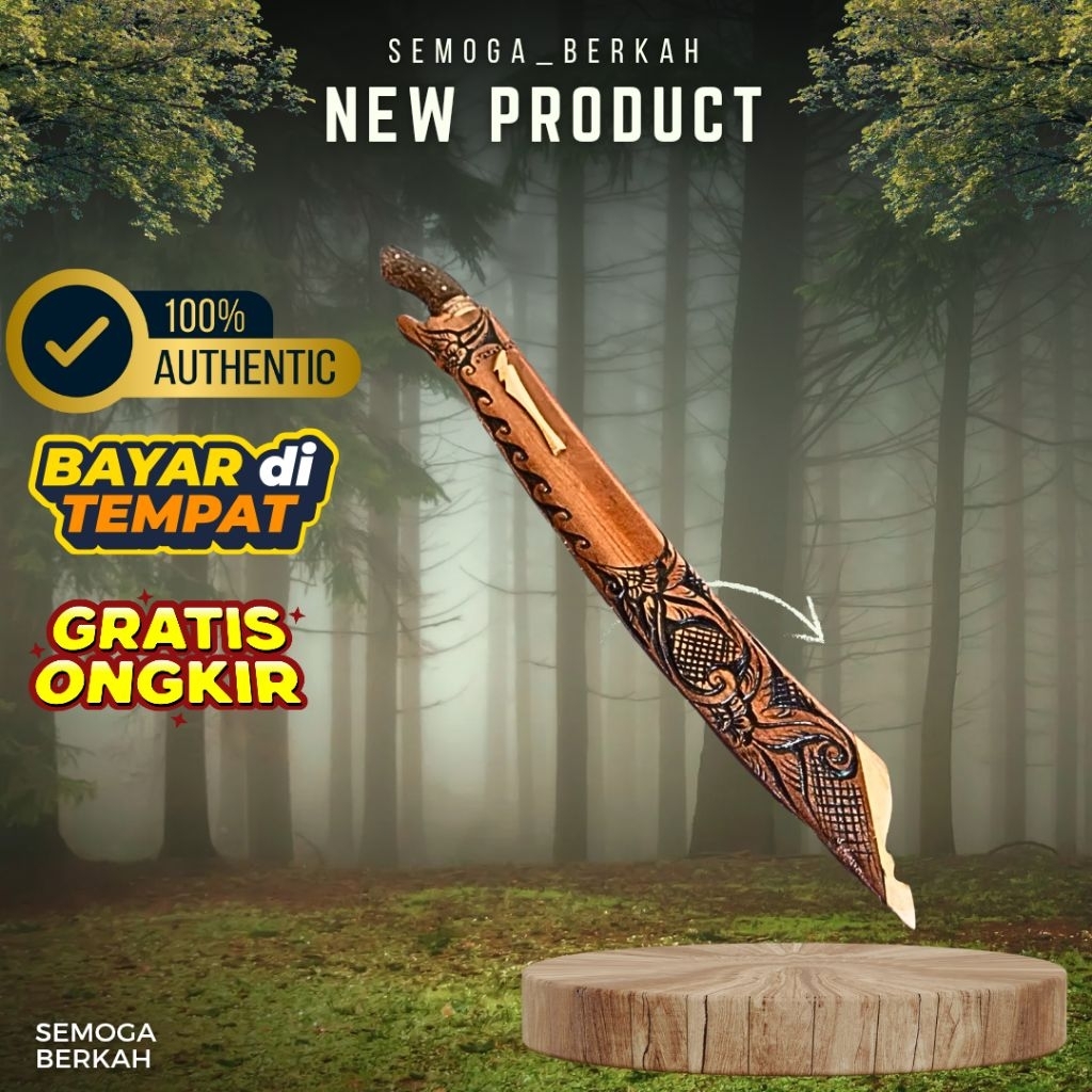 Golok Mandau Serbaguna Baja Per Asli Tajam, 40cm Fulltang