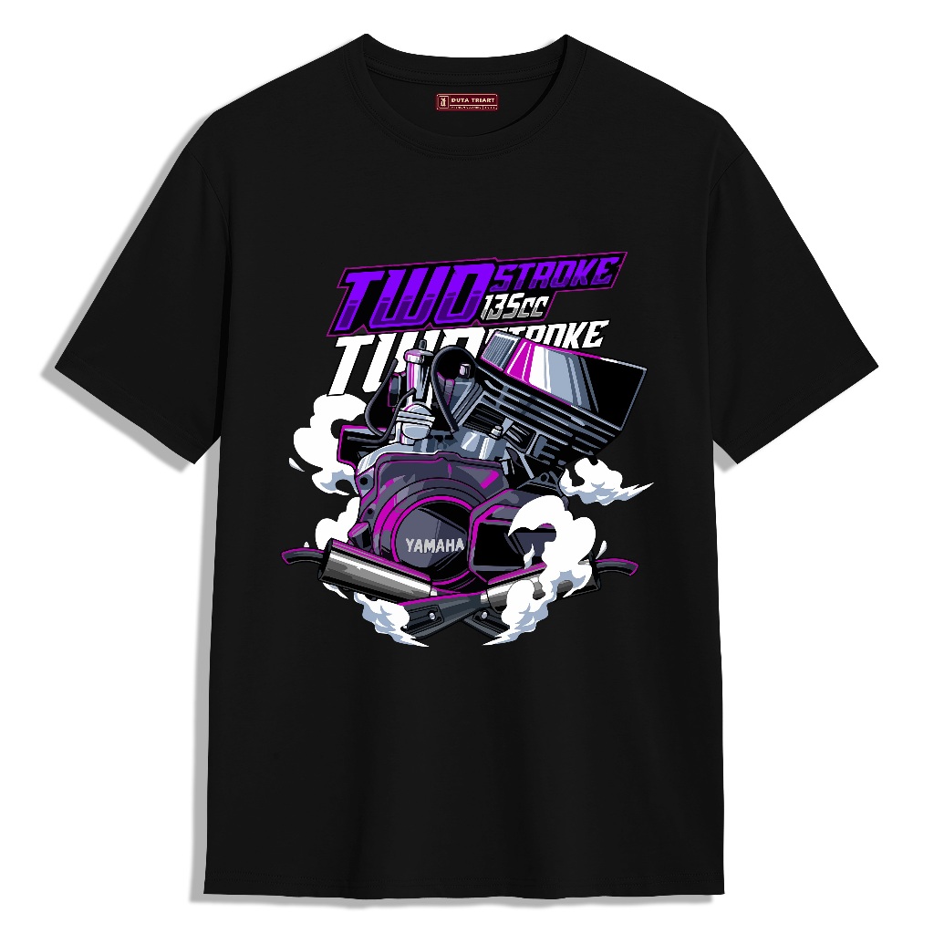 TRIART Kaos TWO STROKE - Kaos Pria Kain Katun Premium Cotton Combed 24s