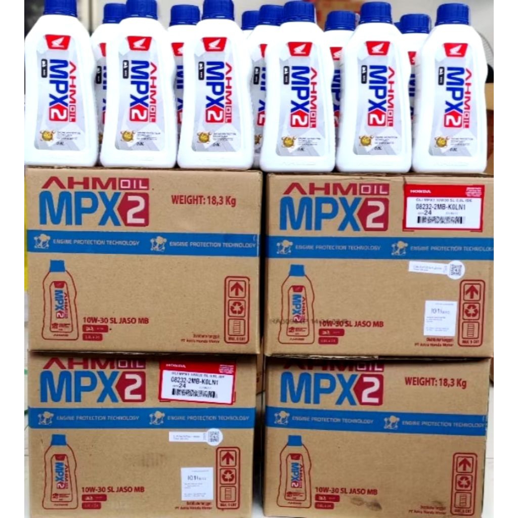 AHM MPX2 Original 10W-30 Oli Matic Honda | 1 Dus Isi 24pcs | Segel Pabrik
