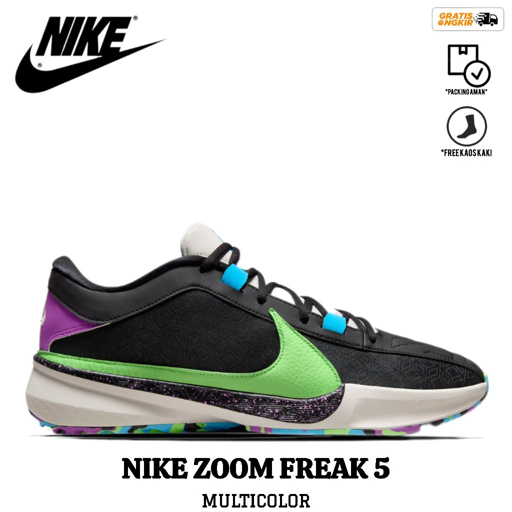 Sepatu Basket N.K Zoom Freak 5 Multicolor