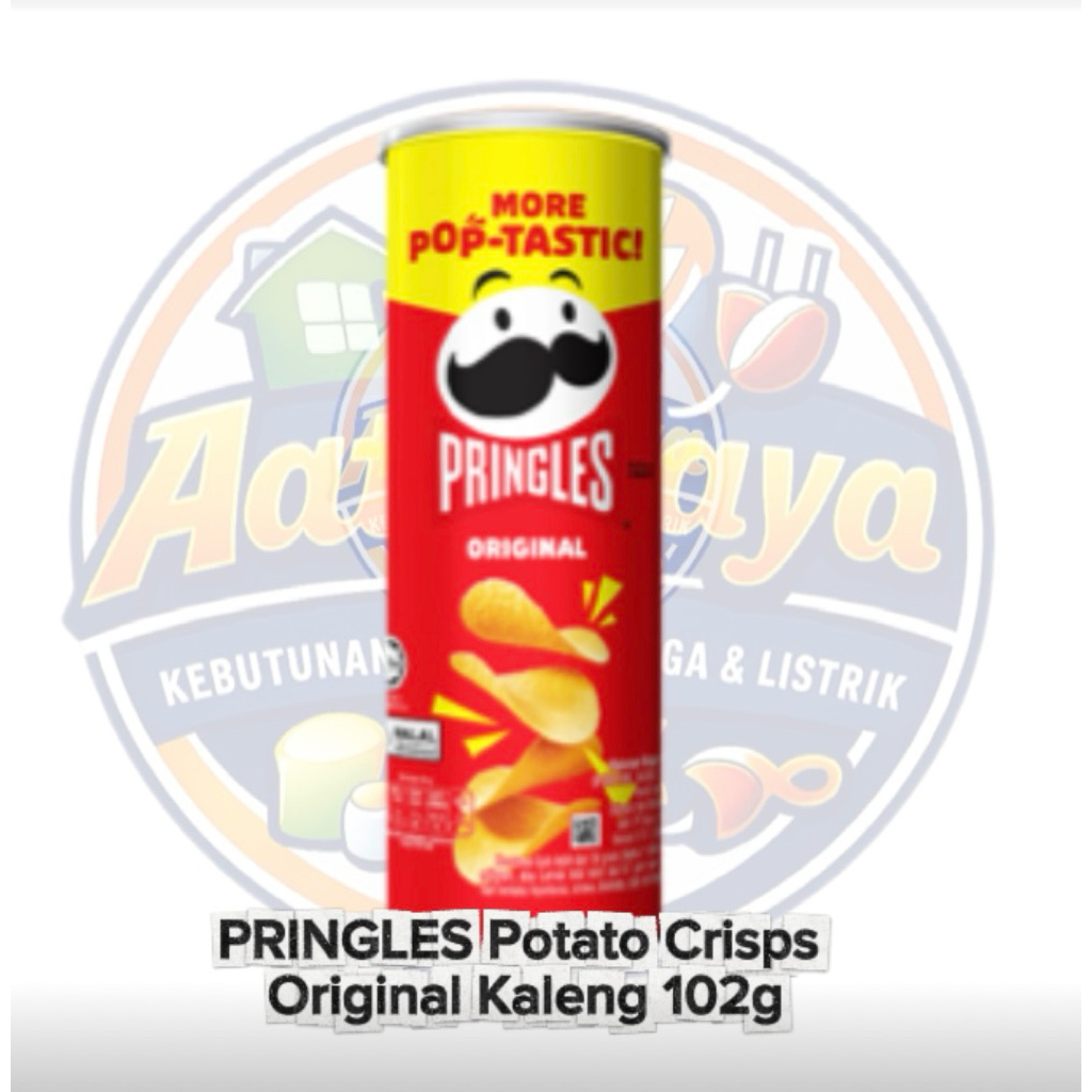PRINGLES Potato Crisps Original Kaleng 102g