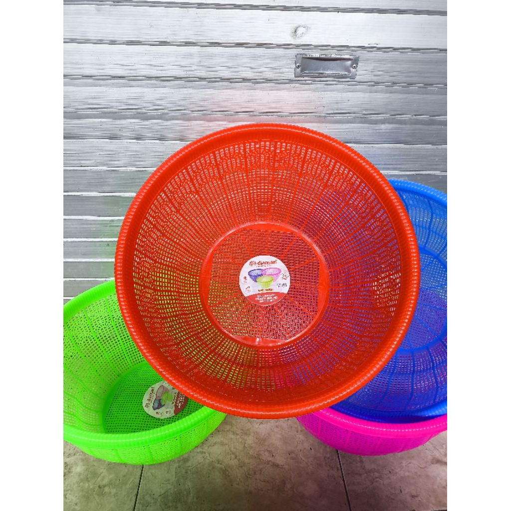 WAKUL NASI BESAR DIAMETER 44CM / WAKUL NASI PLASTIK BENING