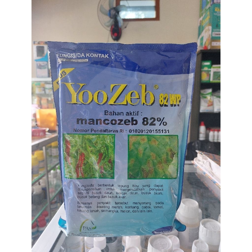Fungisida YOOZEB 82 WP Mancozeb Biru Kemasan 1 KG