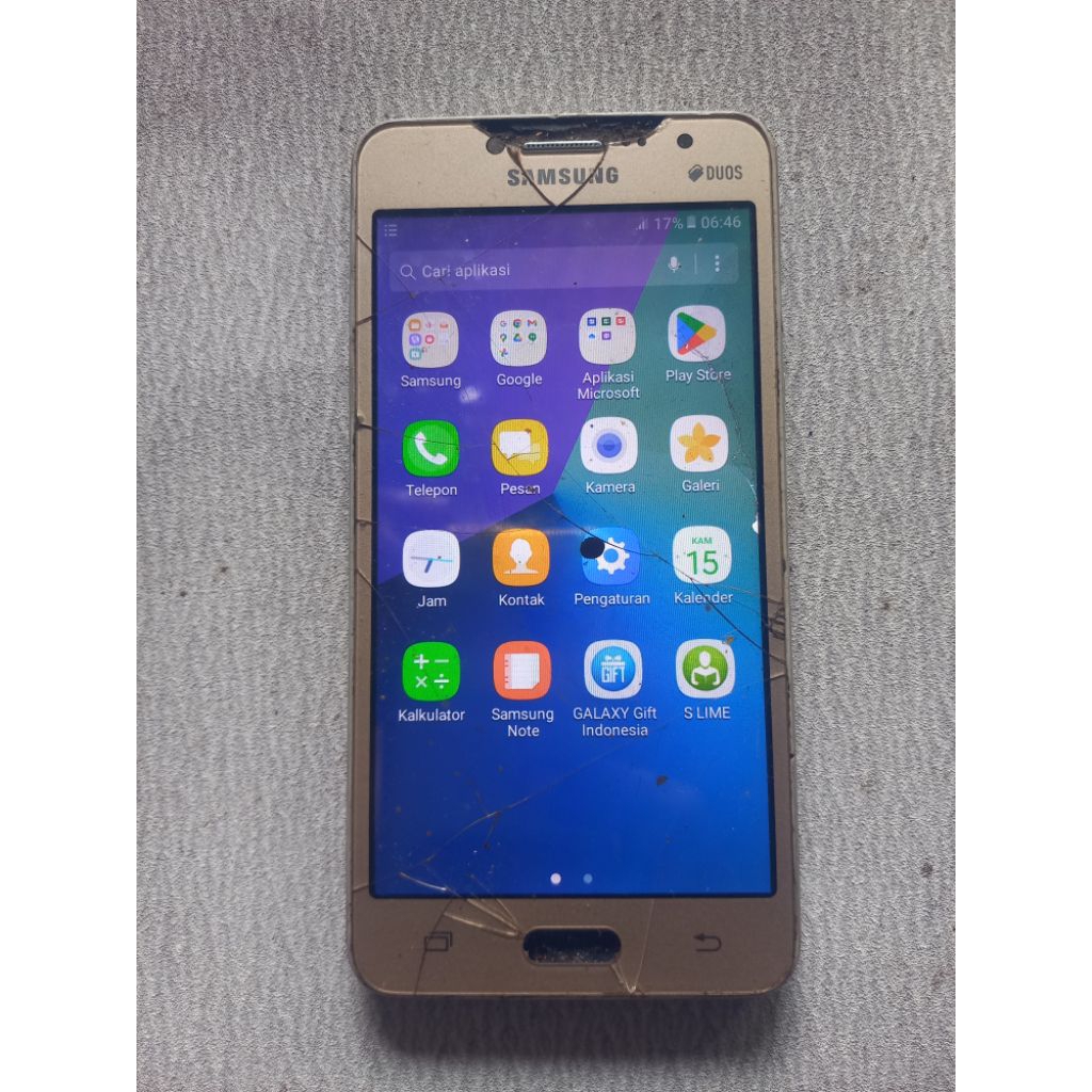 Samsung galaxy J2 prime duos layar rusak