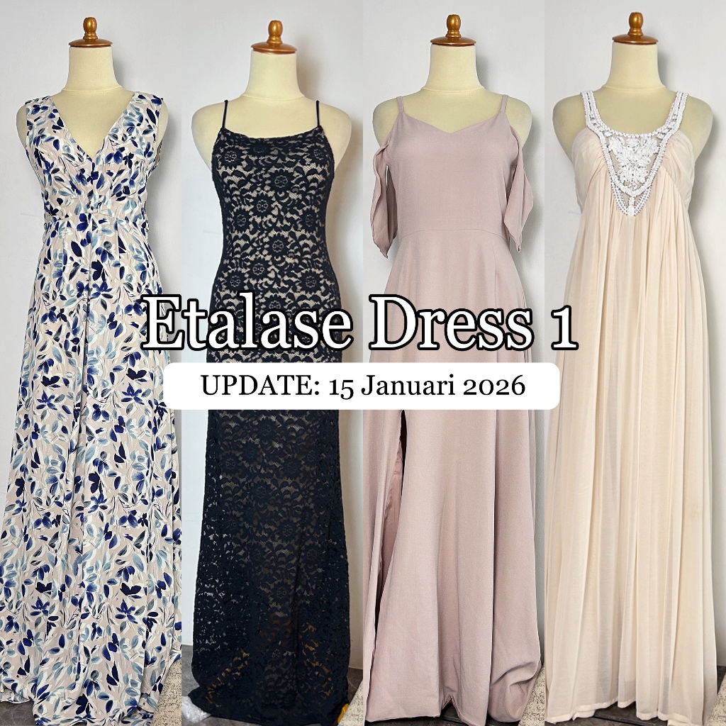 DRESS GAUN pesta party long brukat brokat korea panjang