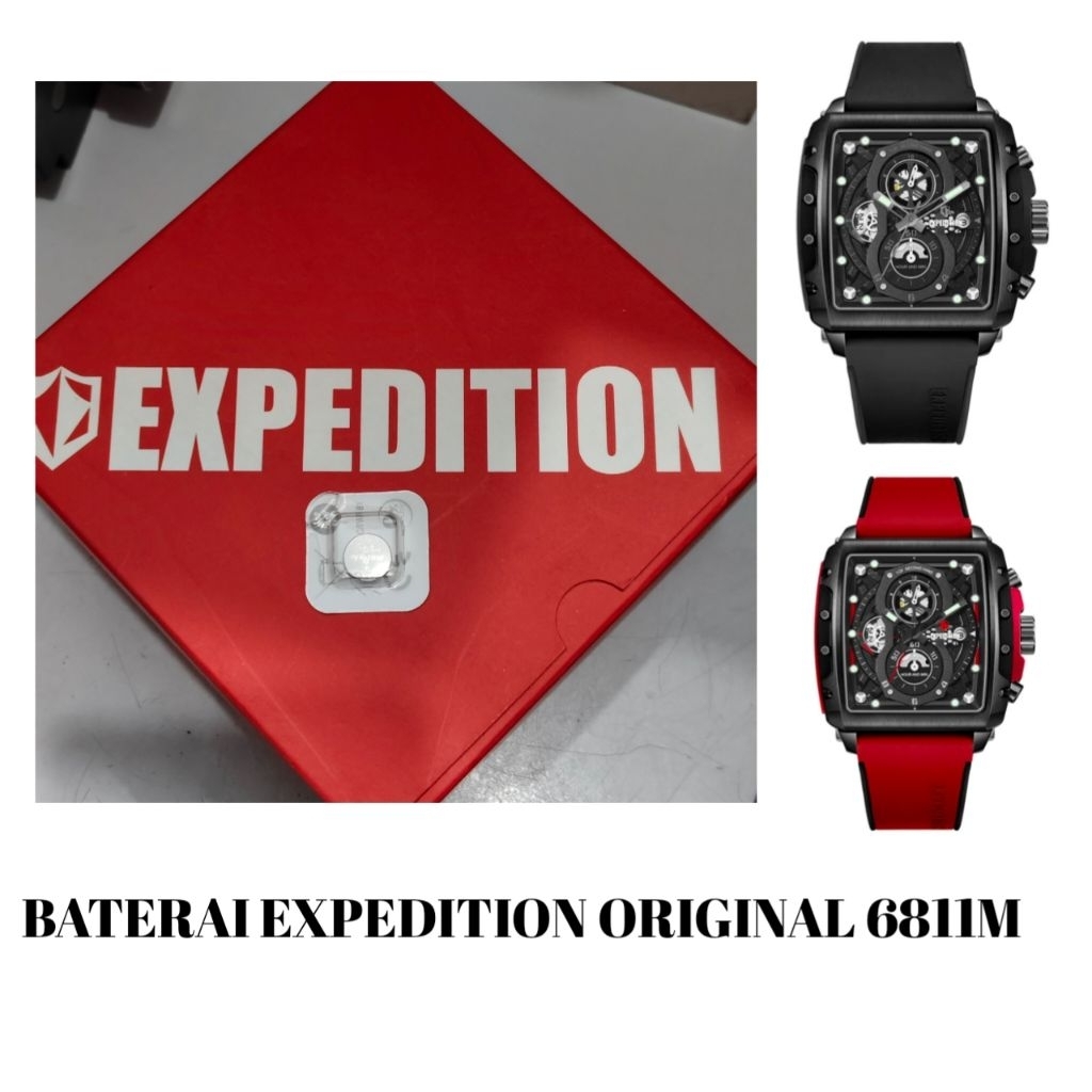 baterai jam expedition original E6811MC