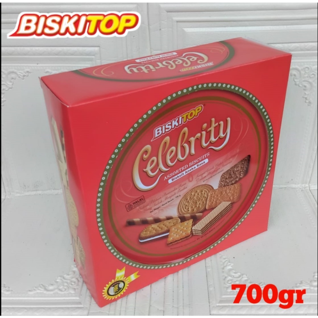 Biskitop celebrity assorted biscuits kemasan kaleng 700gr