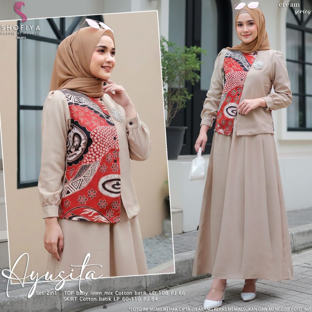 [NEW] SETELAN WANITA AYUSITA SET SHOFIYA // FASHION MUSLIM // ASHITA - ARTIKA SET BY SHOFIYA FASHION