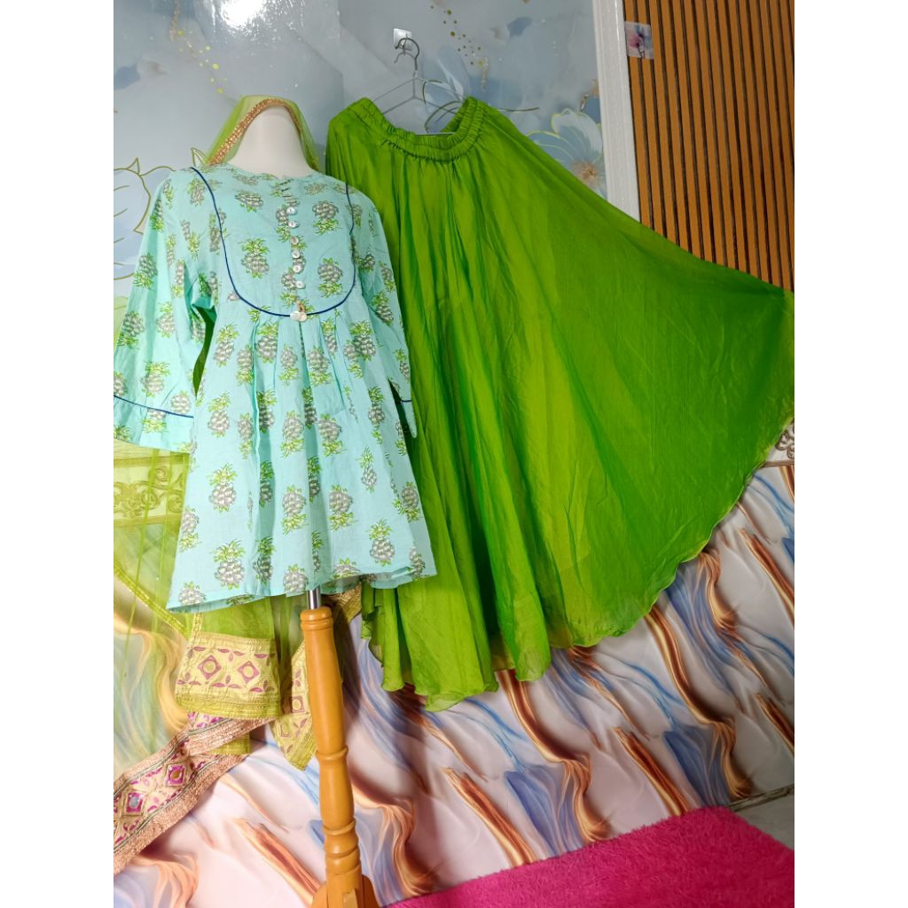 BAJU INDIA/ KURTI SET PALAZO ROK LEBAR MEGAR/ ON KEEP