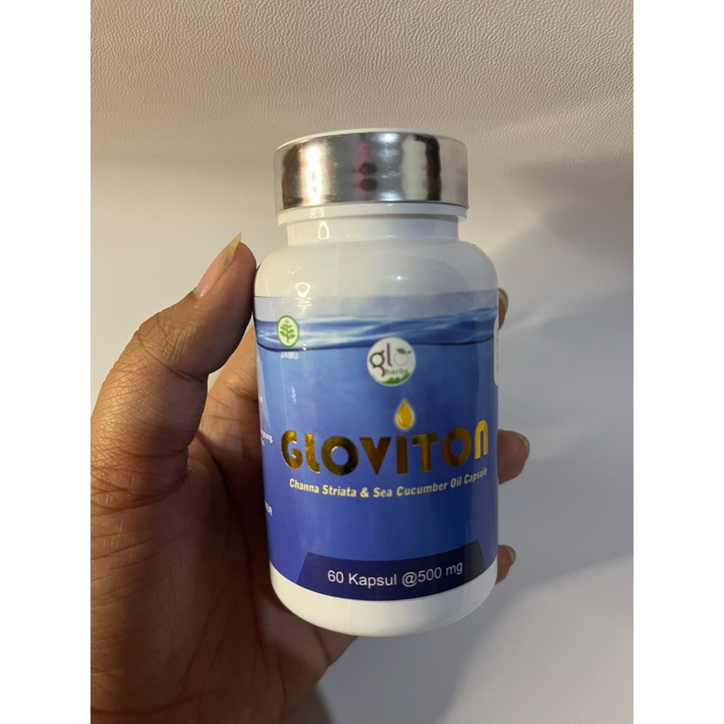 GLOHERBS - Minyak ikan Kutuk dan Gamat Mas, Kapsul Ikan Gabus Channa Gamat mas Untuk Perawatan Luka 