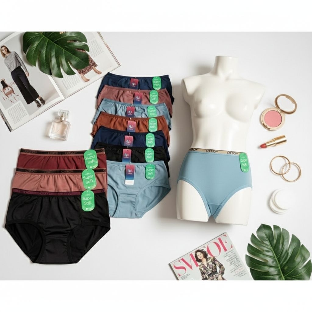 6 PCS (SETENGAH LUSIN) ART 034 | Celana Dalam Wanita Oreo Art BF1239 Super Soft I CD Perempuan Oreo 