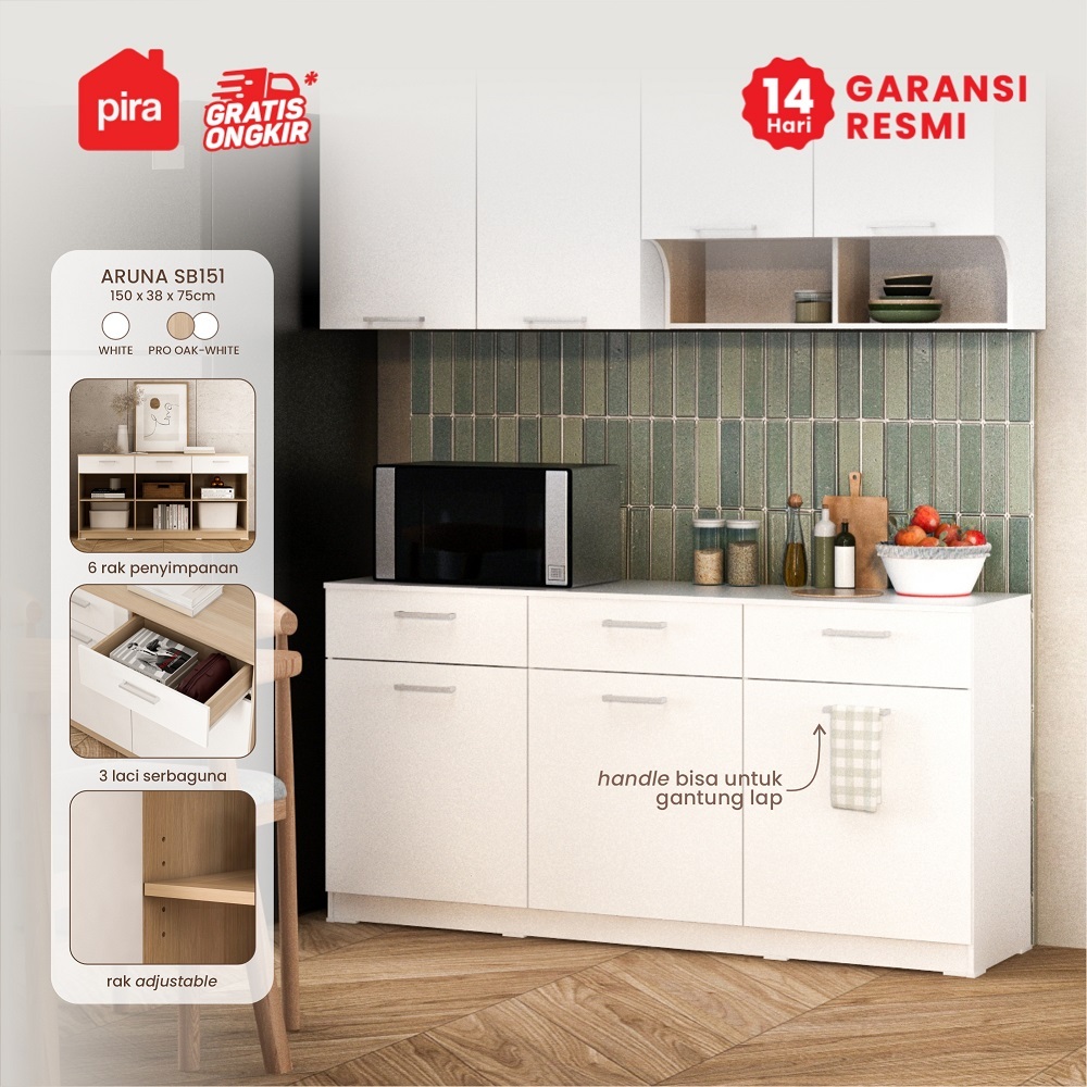 PIRA METROPOLIS OX -  ARUNA SB151 Bufet / Rak Dapur / Kitchen Set Bawah Dapur / Lemari Dapur