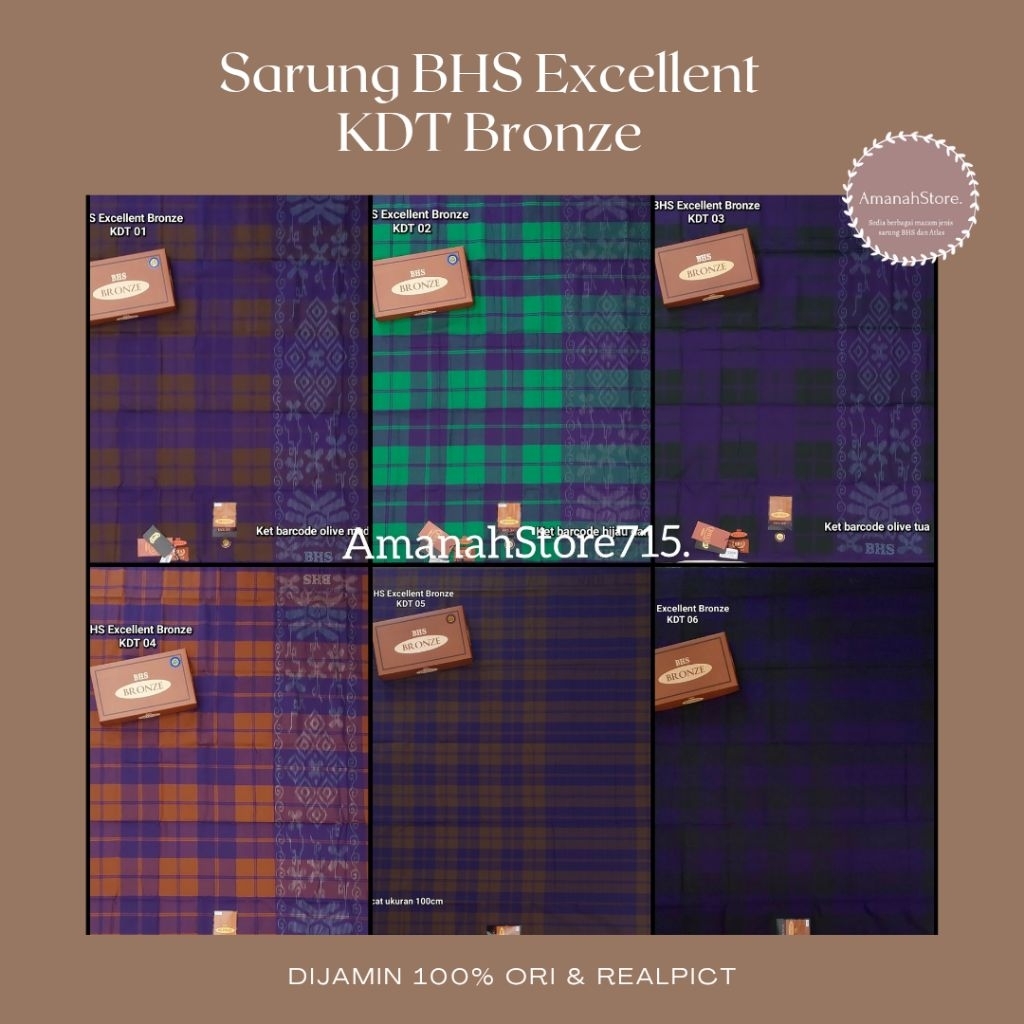 SARUNG BHS EXCELLENT KDT BRONZE 100% ORI [SILAHKAN BACA DESKRIPSI]