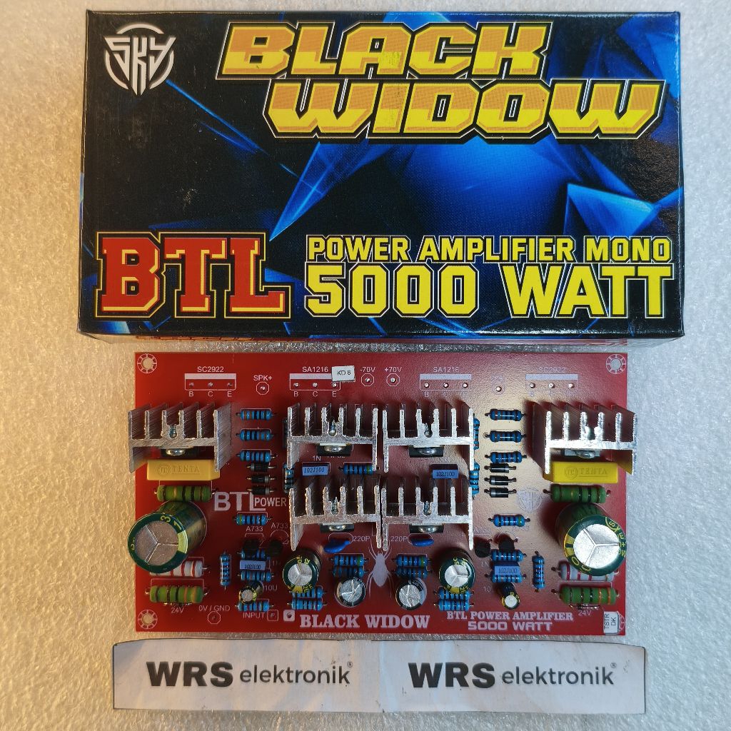 Kit driver power amplifier mono BTL 5000 watt black widow sky