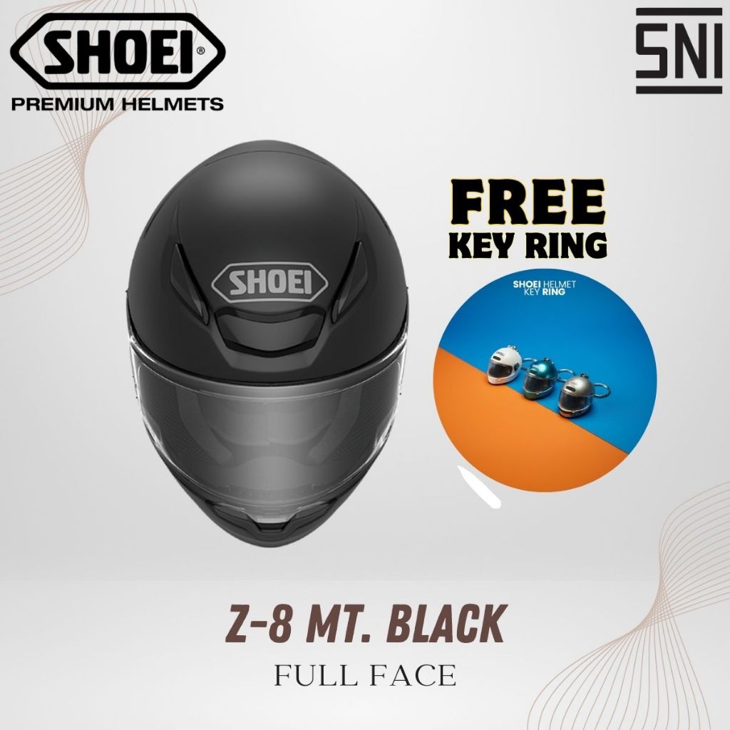 Helm Shoei Z-8 Matt Black Full Face Premium Original