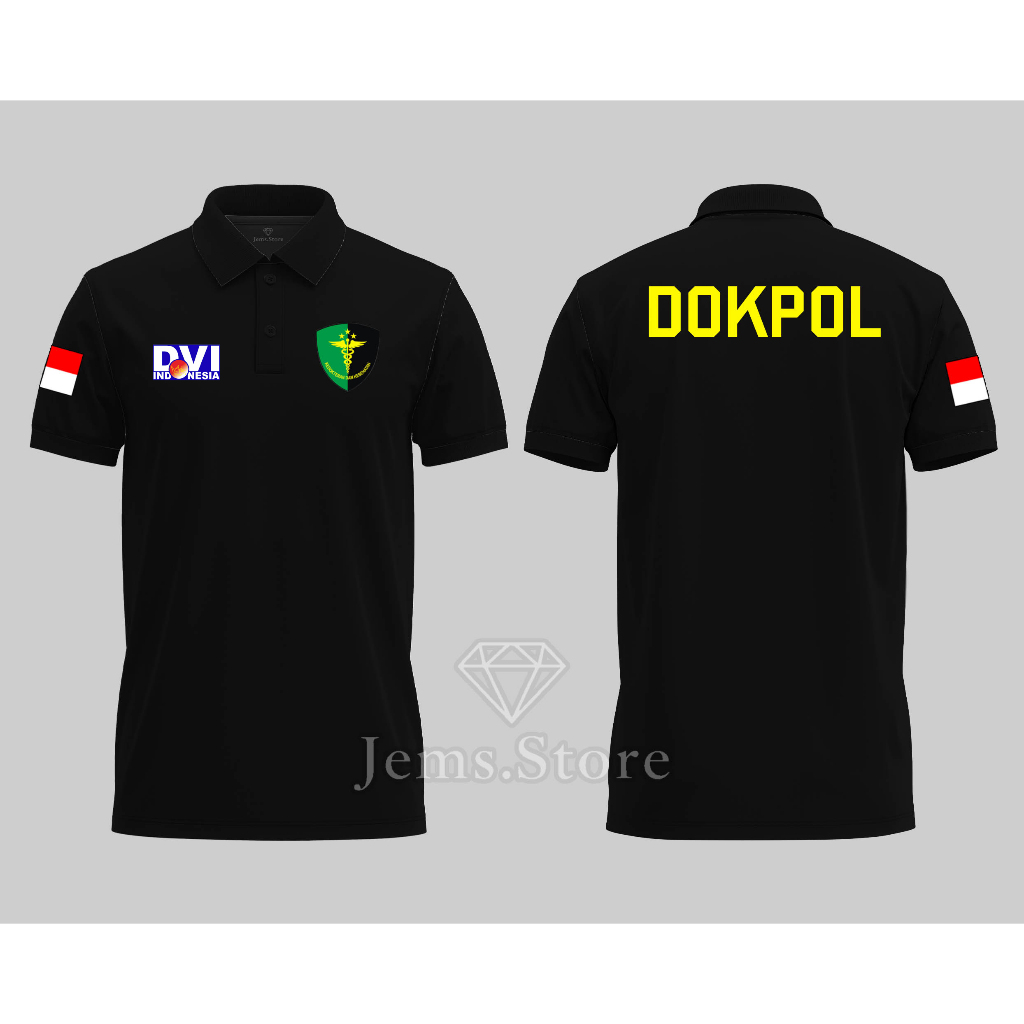 KAOS POLO DOKKES T-SHIRT KAOS KERAH DOKPOL KEDOKTERAN KEPOLISIAN BAJU PRIA WANITA BAHAN PREMIUM
