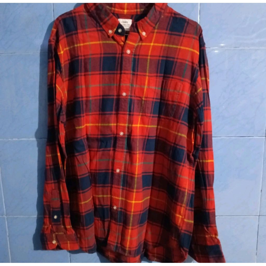 kemeja brand coen flanel..