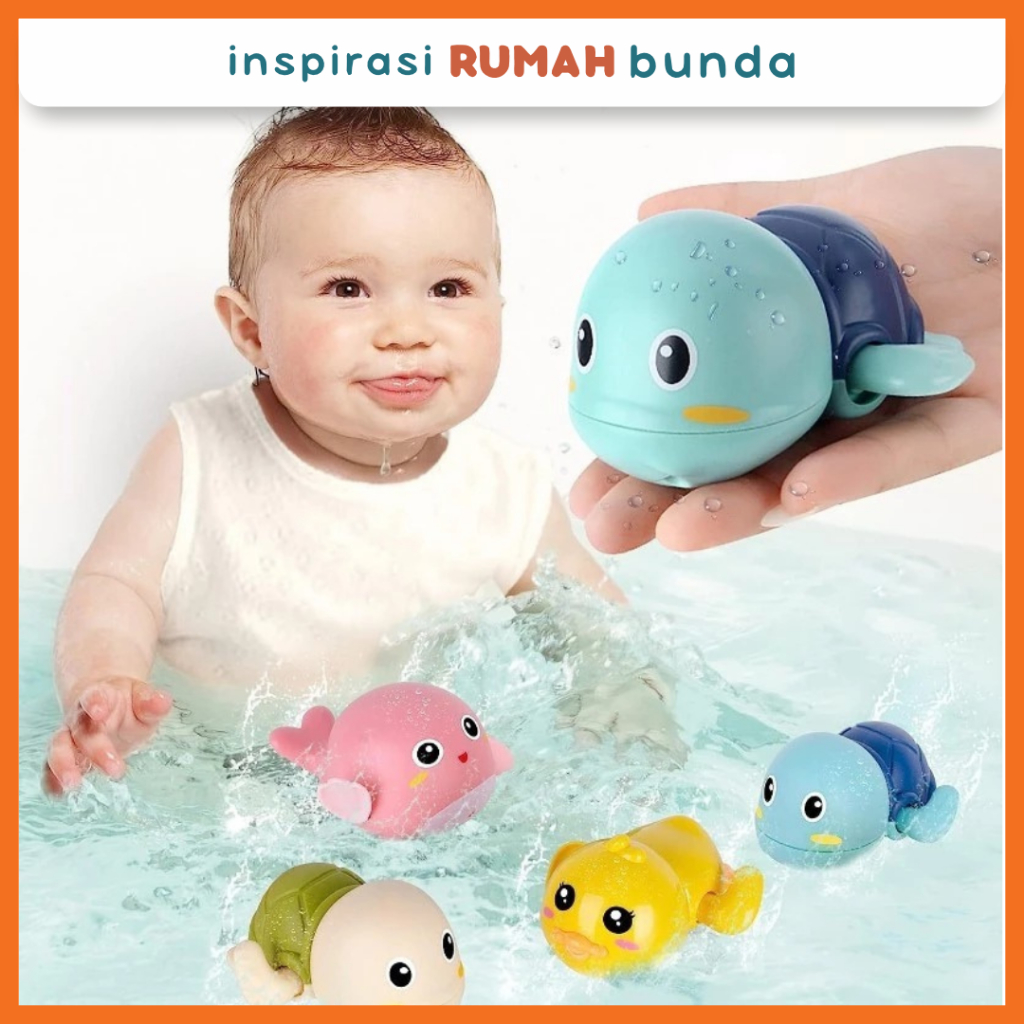 Mainan Anak Bath Toys Mandi Bayi Berenang Binatang Hewan