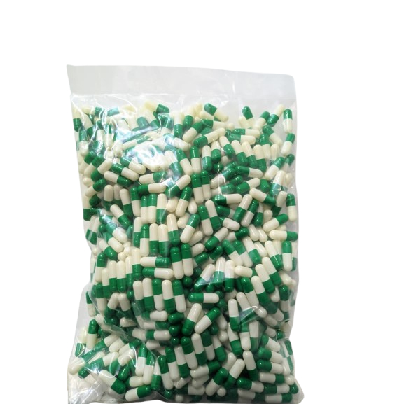 Cangkang Kapsul Kosong Warna Hijau Putih Ukuran 1