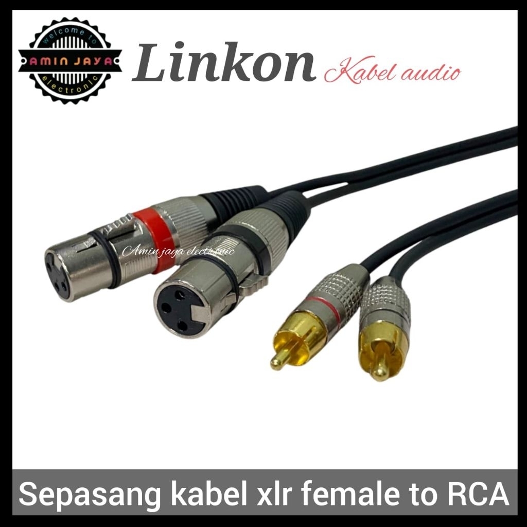 Kabel xlr female to rca / kabel rca to xlr female