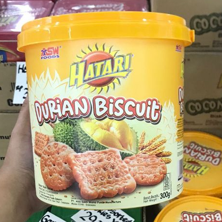 Roti kaleng Hatari Durian Biscuit Edisi Lebaran 300 Gram