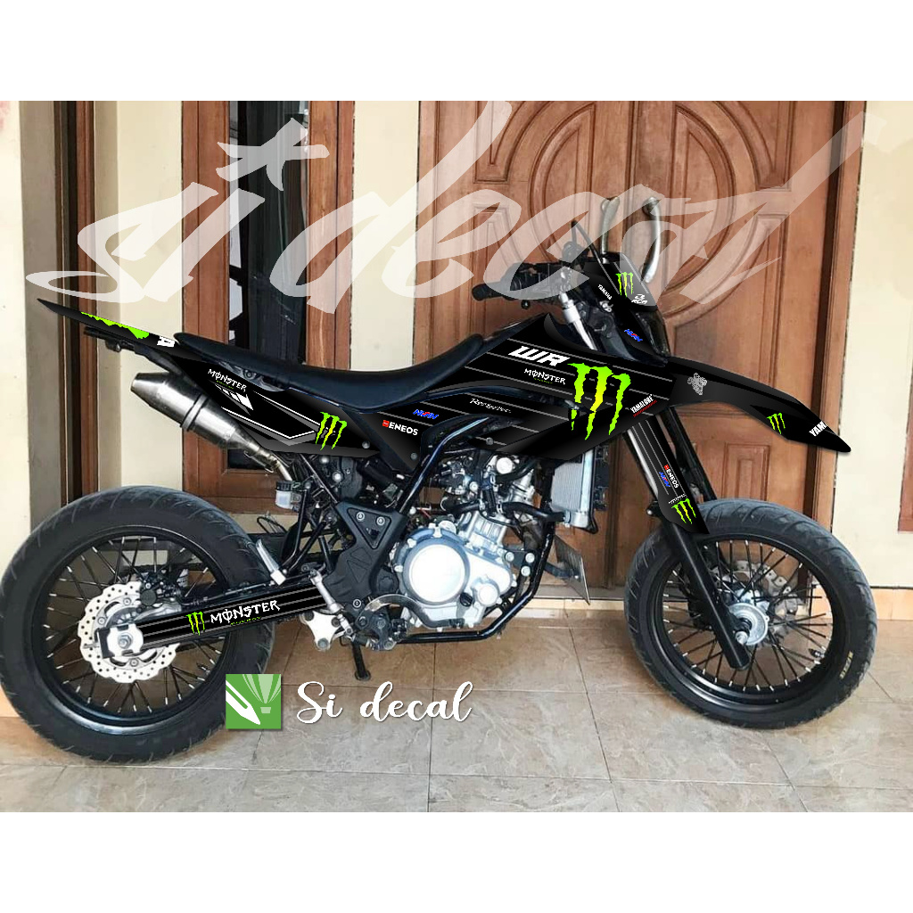 BISA COD stiker decal wr 155 MOTIF KARAKTER full body custom free request bagus BLACK HITAM DARK ker