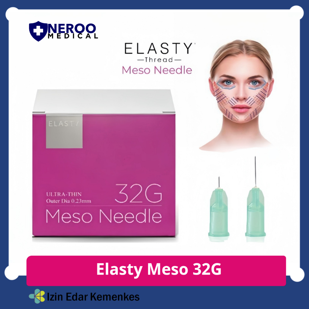 Elasty Meso Needle 32G 4mm / 32G 13mm Mesotherapy Jarum Meso Needle Skin Booster