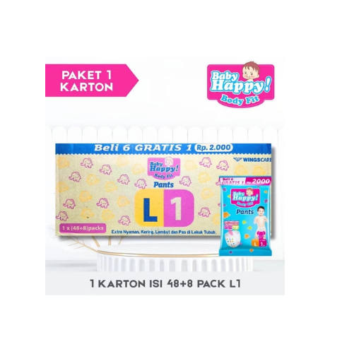 Baby Happy Renceng Ukuran M/L/XL DUS - DUSAN Bayi popok pants/ celana , Isi Renceng Dus dusan