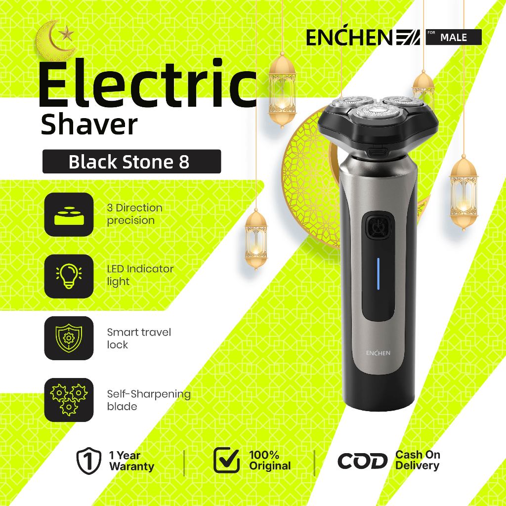 ENCHEN BlackStone 8 Shaver IPX7 Waterproof Alat Cukur Elektrik Pencukur Jenggot