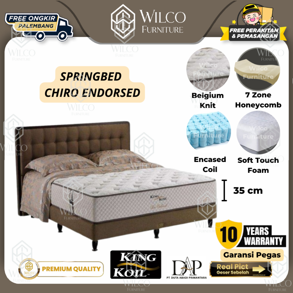 Kasur Springbed Matras King Koil Signature Colection Chiro Endorsed - 100 x 200