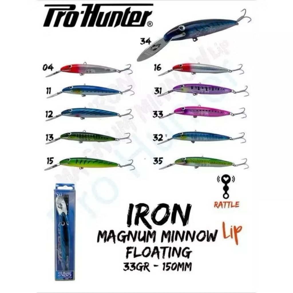 LURE MINNOW TROLLING LAUT PRO HUNTER IRON MAGNUM