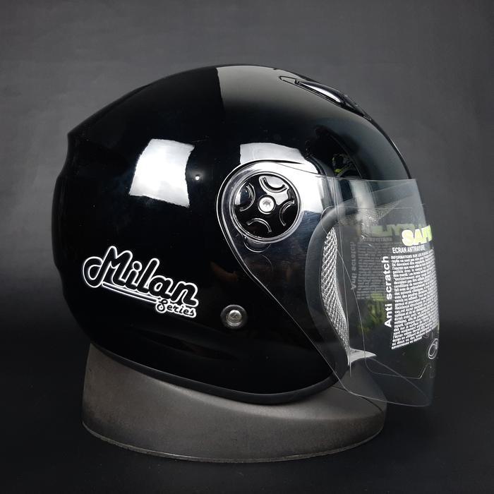 HELM BMC MILAN SOLID HITAM|HALF FACE