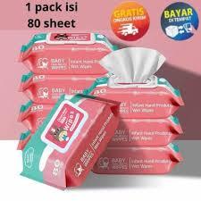 TISU BASAH BAYI NON ALKOHOL TANPA PARFUM ISI 80 LEMBAR WIPES TISU