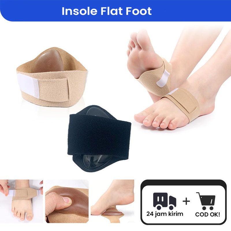 2pcs/Set Arch Support Flat Foot Corrector Silikon Flat Foot Insole Universal Alas Sepatu Kaki Datar 