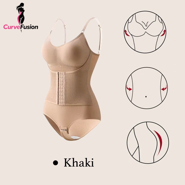 CurveFsuion Full Body Suit/Korset Seluruh Badan/Pembentuk Badan /Pakaian Pelangsing Badan/Korset Pel