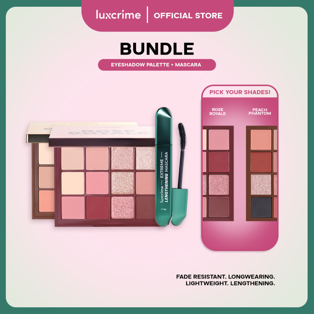 [BUNDLE] Luxcrime Eyeshadow Palette + Mascara