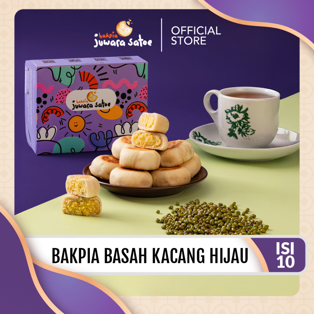 JUWARA SATOE [ Isi 10 ] Bakpia Basah Kacang Hijau Original - Oleh Oleh Khas Jogja